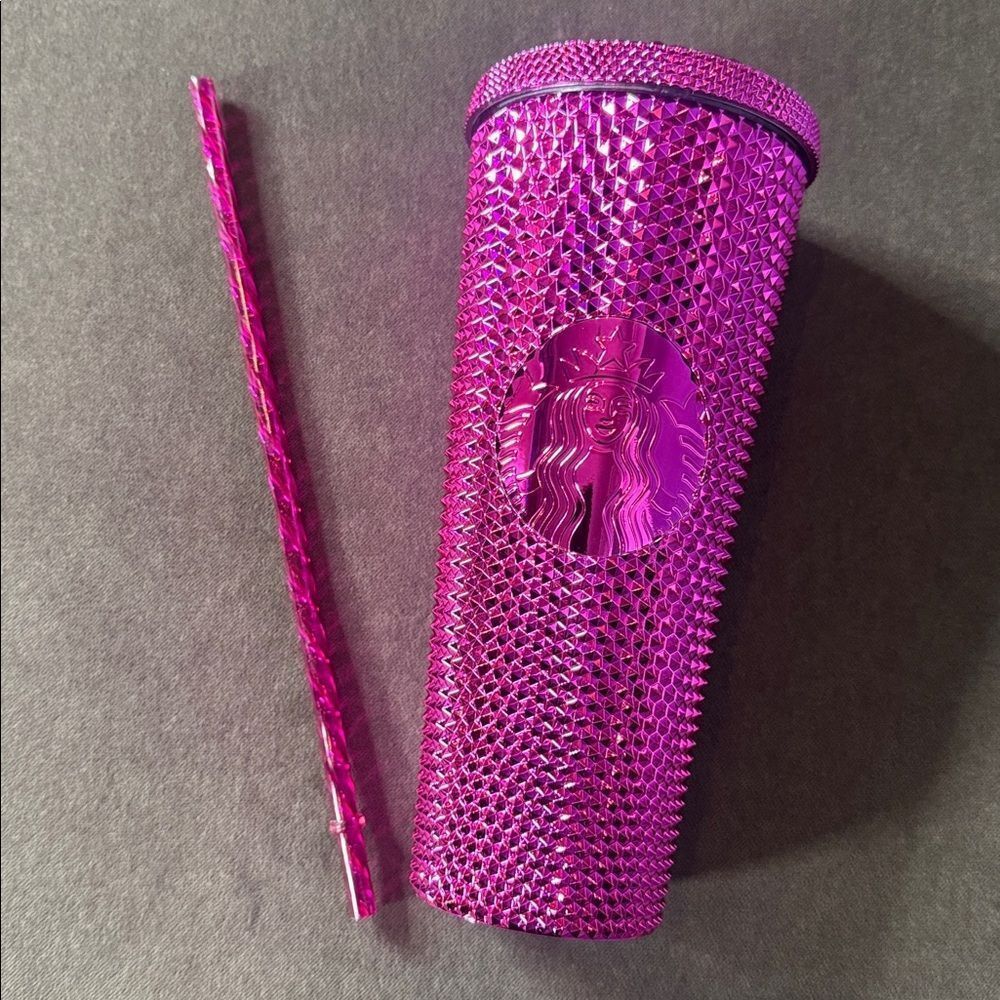 Starbucks Venti Metallic Pink Studded Tumbler 24oz BRAND NEW